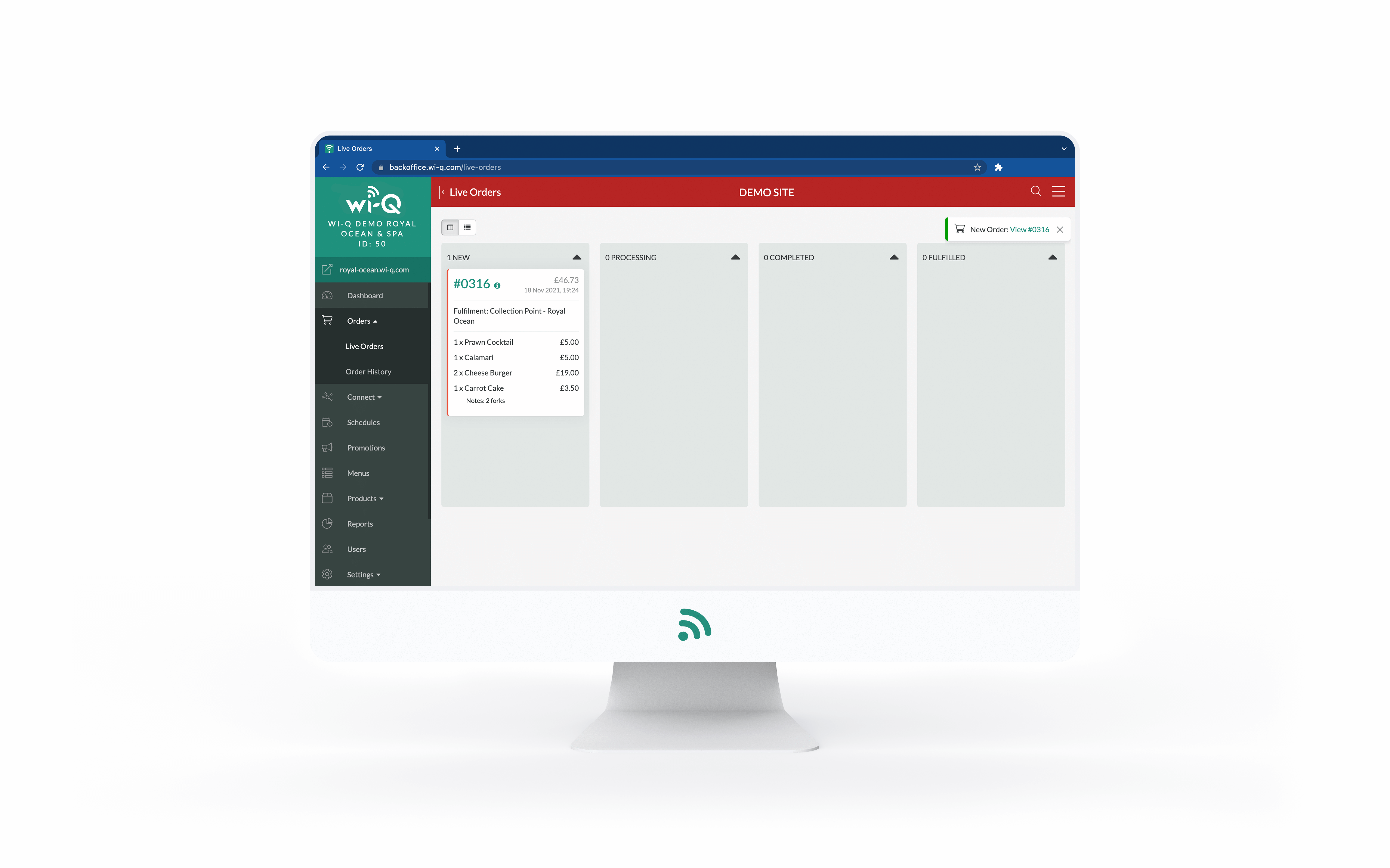 Live order management