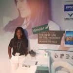 Patience Tagborlo and our newly updated stand