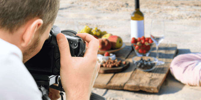 professional food photography on the beach 