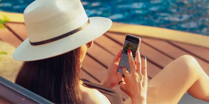 mobile ordering by hotel pool and beach